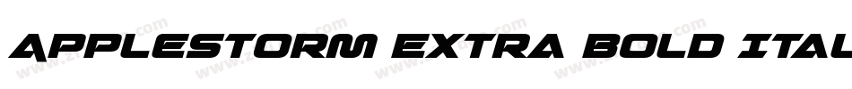 AppleStorm Extra Bold Italic字体转换